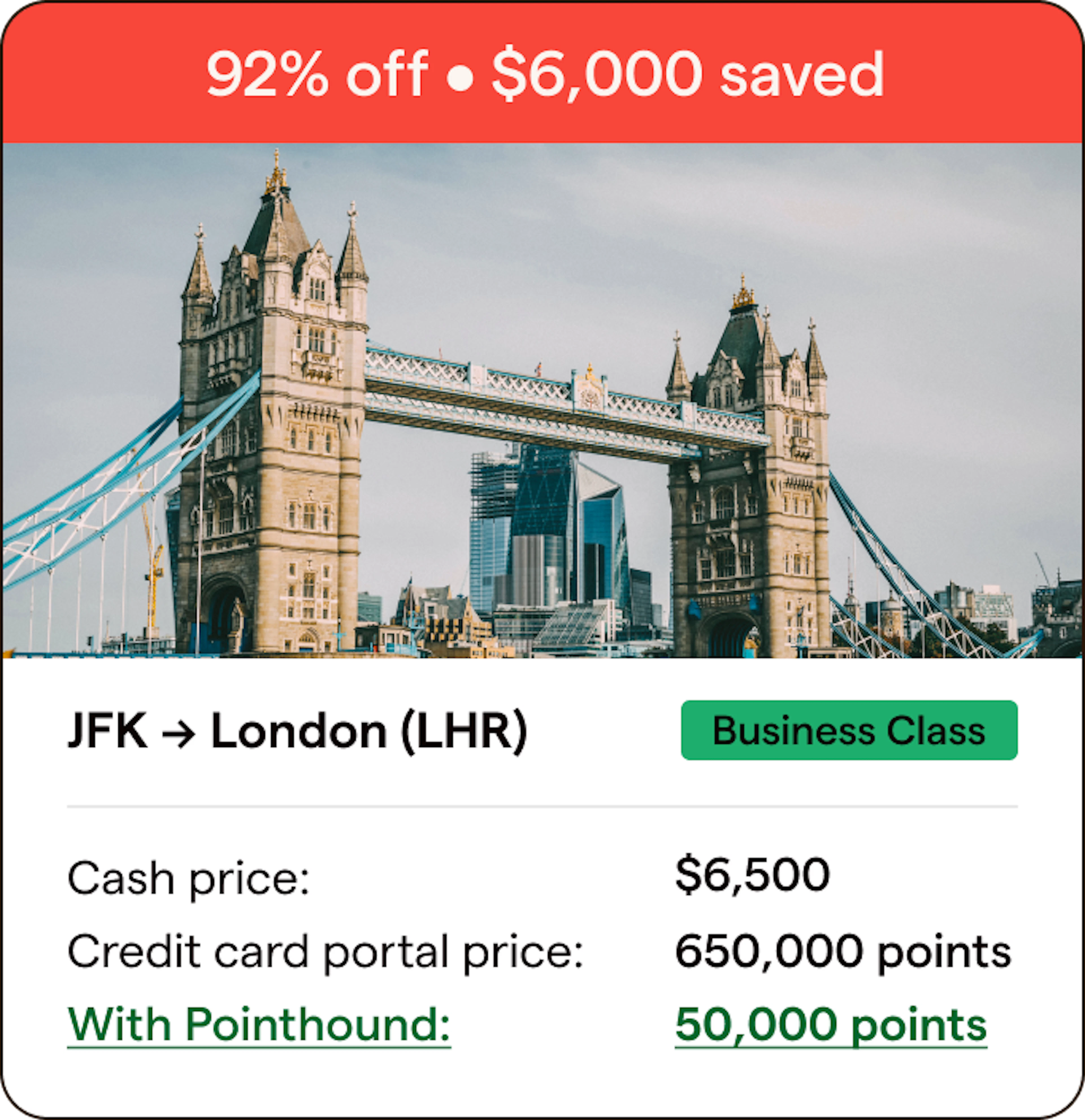 London flight deal